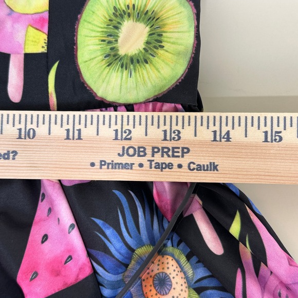 Lindy Bop Annie Exotic Popsicle Fruit Print Dress Black Womens US 6 Retro Pinup - Picture 6 of 12